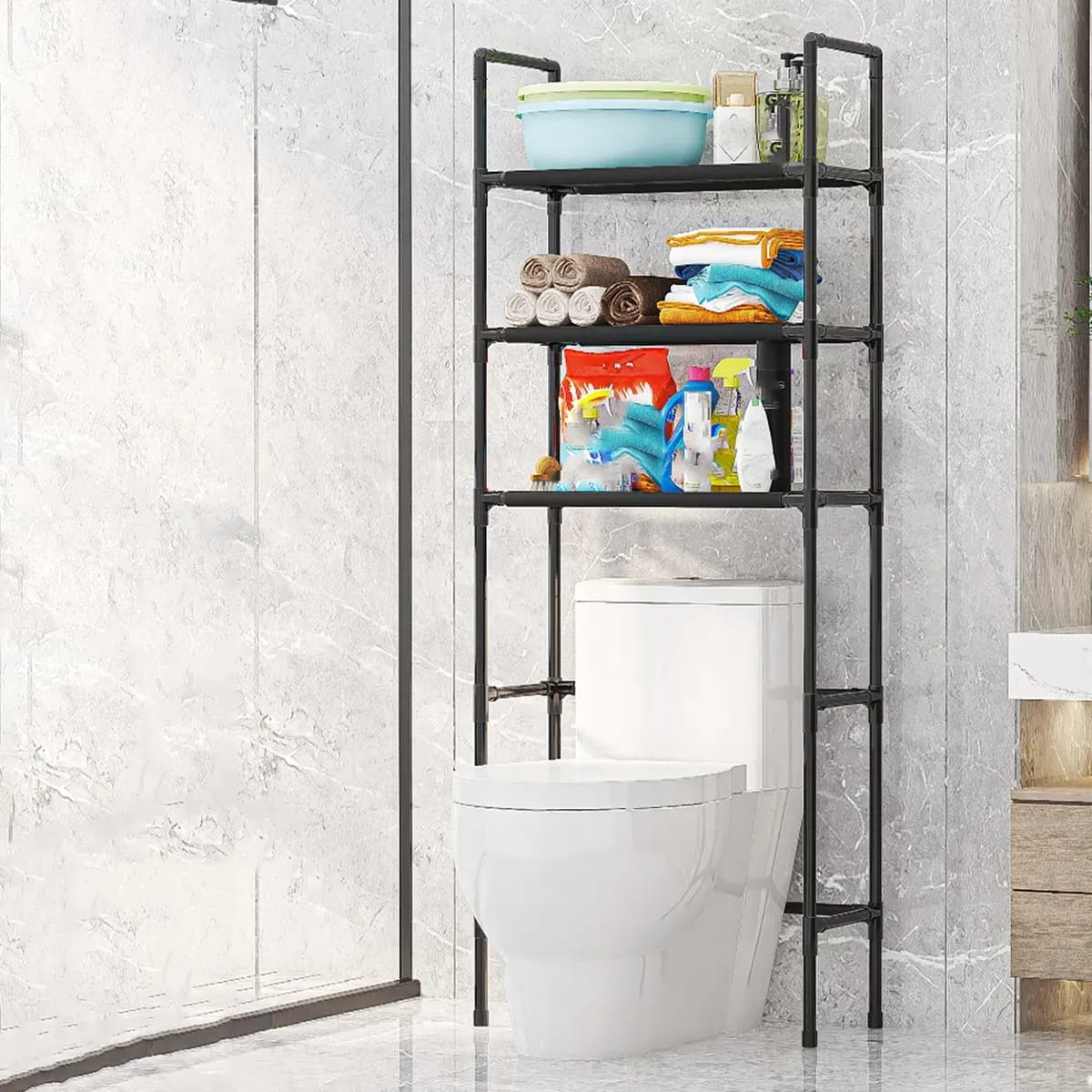 ORGANIZADOR DE BAÑO ESTANTE RACK SOBRE INODORO 3 PISOS