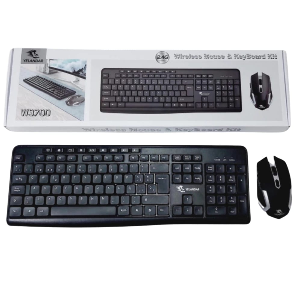 KIT TECLADO Y MOUSE INALAMBRICO W3700