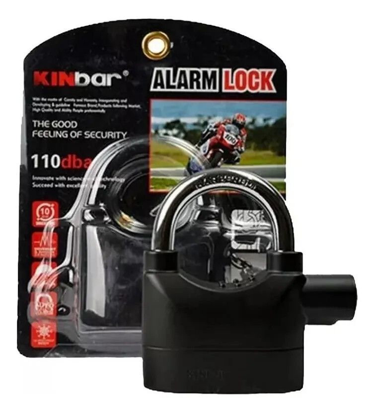 Candado Traba Alarma Motos -Bici- Rejas- Puertas