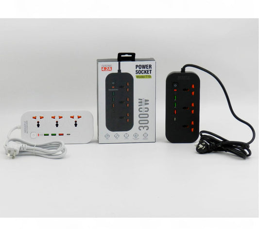 ALARGUE 3 TOMA + 3 USB + PUERTO TIPO C c/ TECLA