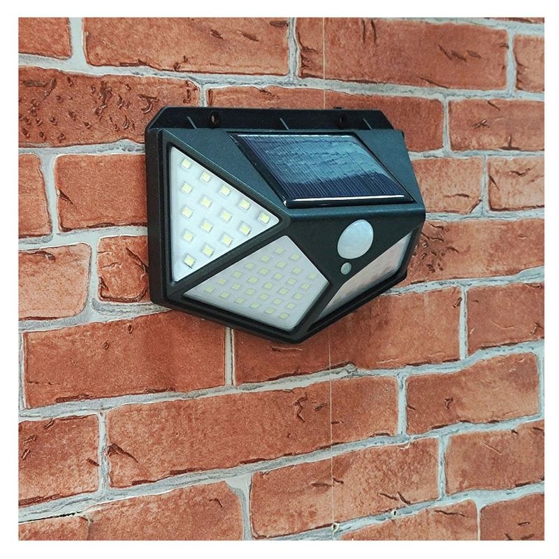 APLIQUE REFLECTOR SOLAR 100 LED RECARGABLE