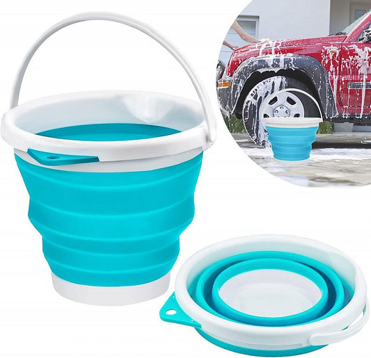 Balde Plegable Silicona Limpieza Playa Portatil 10 Litros