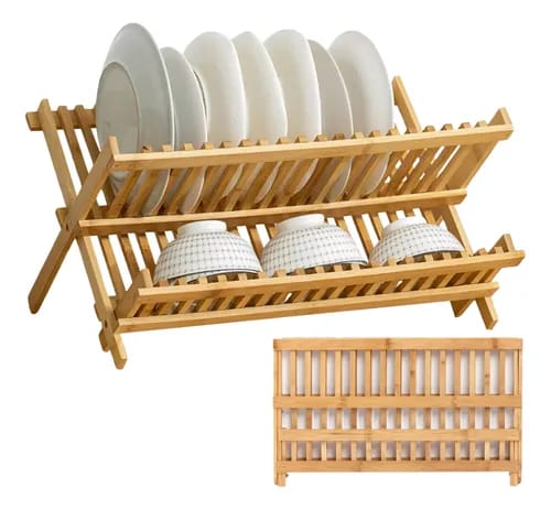 SECAPLATOS BAMBU PLEGABLE