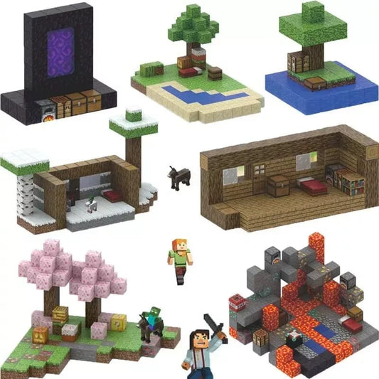 Bloques Magnéticos Minecraft 80 Piezas Muñecos x3