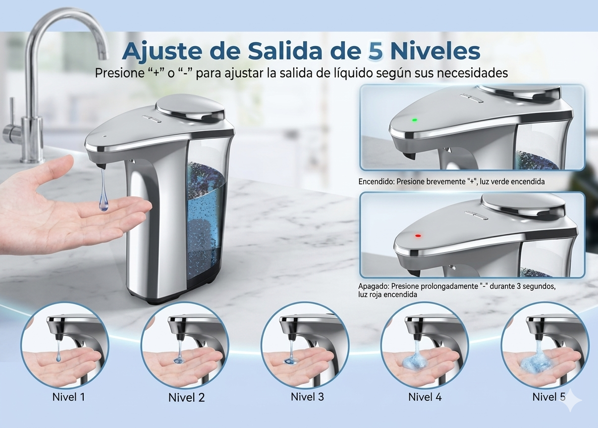 DISPENSADOR AUTOMATICO DE JABÓN + PILAS + ENVIO GRATIS HASTA TU DOMICILIO