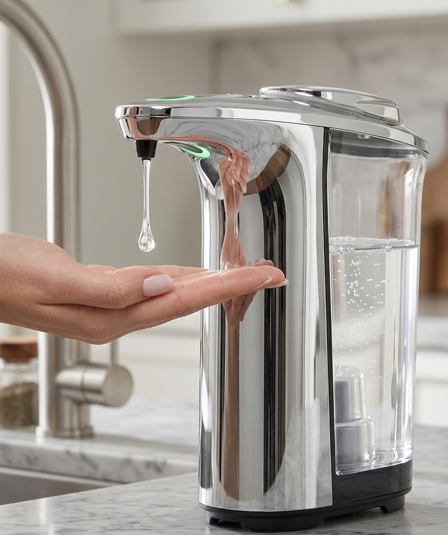DISPENSADOR AUTOMATICO DE JABÓN + PILAS + ENVIO GRATIS HASTA TU DOMICILIO