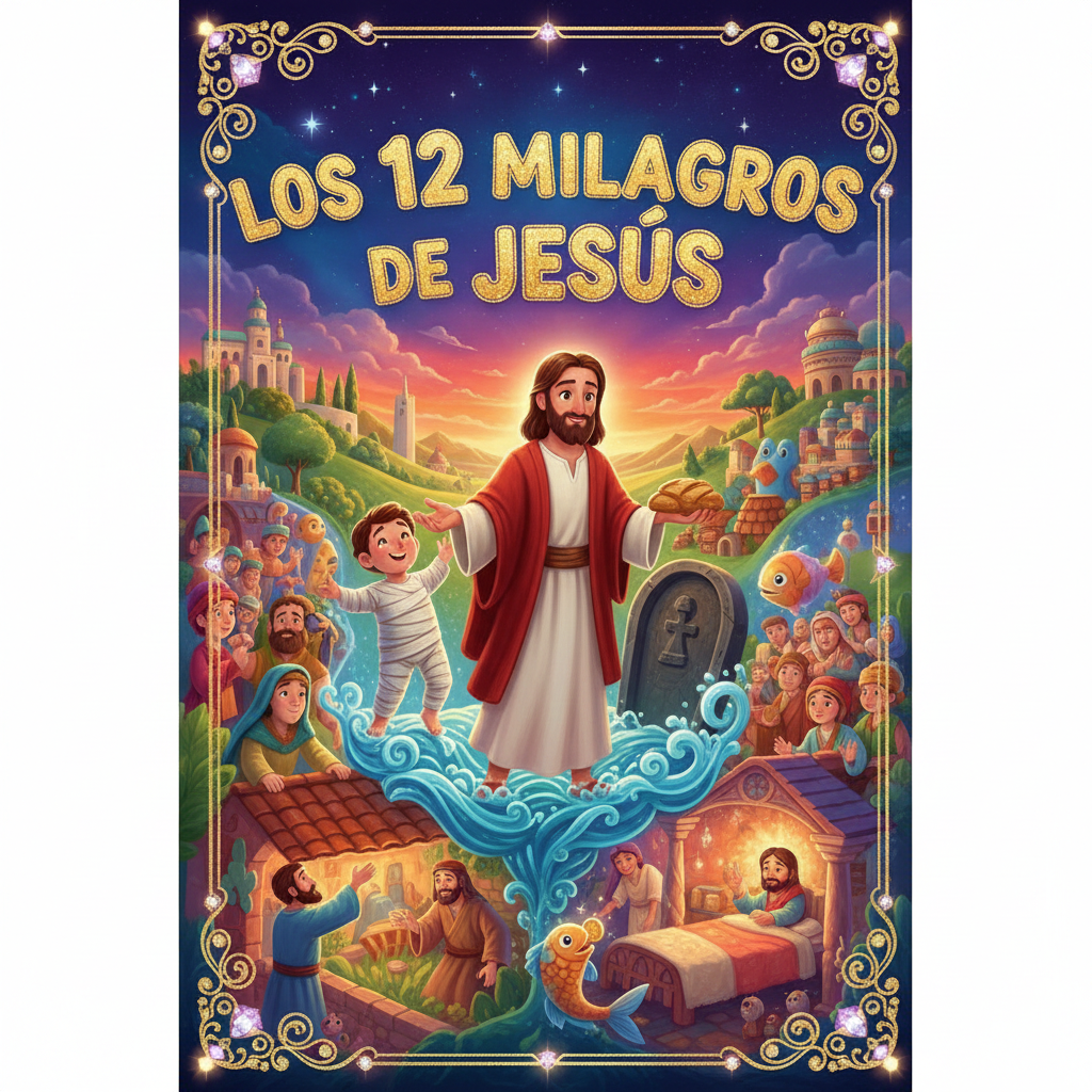 LOS 12 MILAGROS DE JESÚS: PAGINAS COMPLETAS PARA COLOREAR MILAGROS