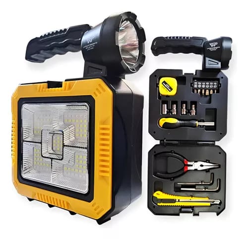 Linterna Solar De Mano Camping Alta Potencia Led 6600mah