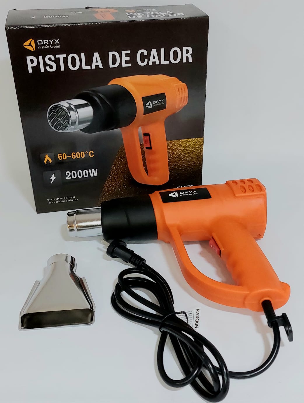 PISTOLA DE CALOR 2000W ORYX