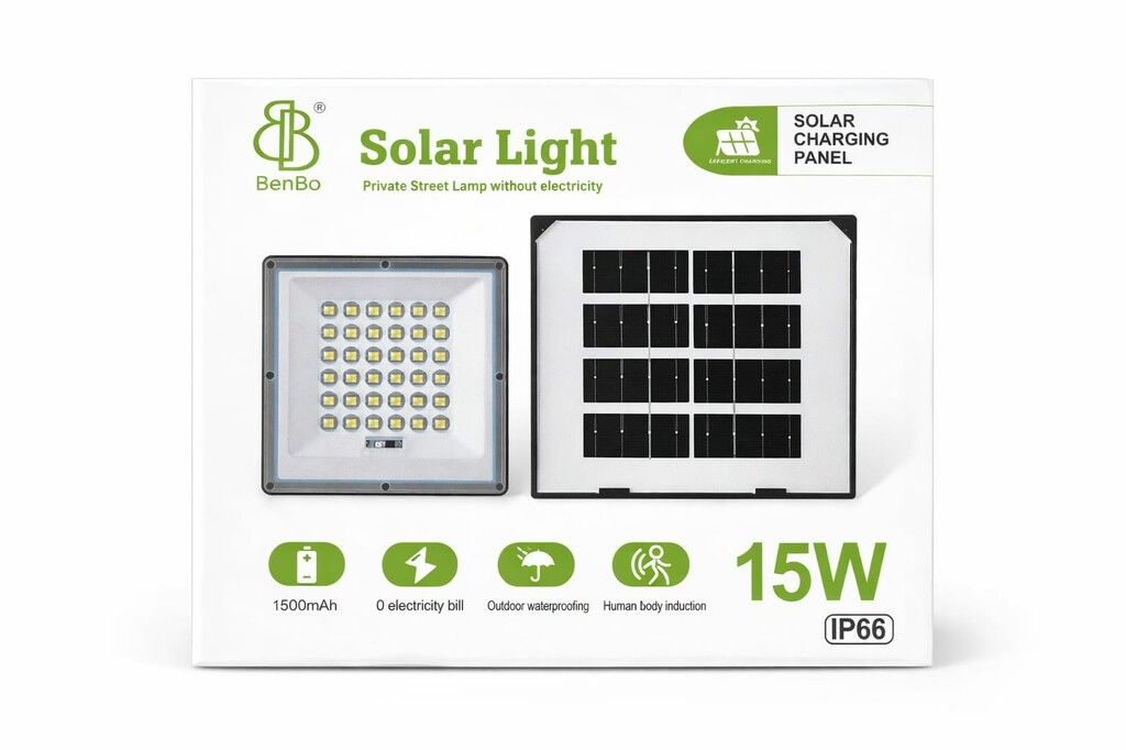 Reflector Solar Led 15w Control Remoto Exterior