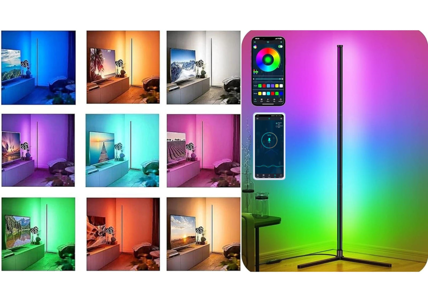 LAMPARA LED ESQUINERO RGB